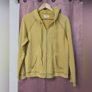 Yellow Sundance Cotton Hoodie Zip Sweatshirt Comfortable Active Practical